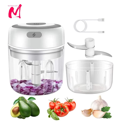 Mini Picador de Alimentos Eléctrico
