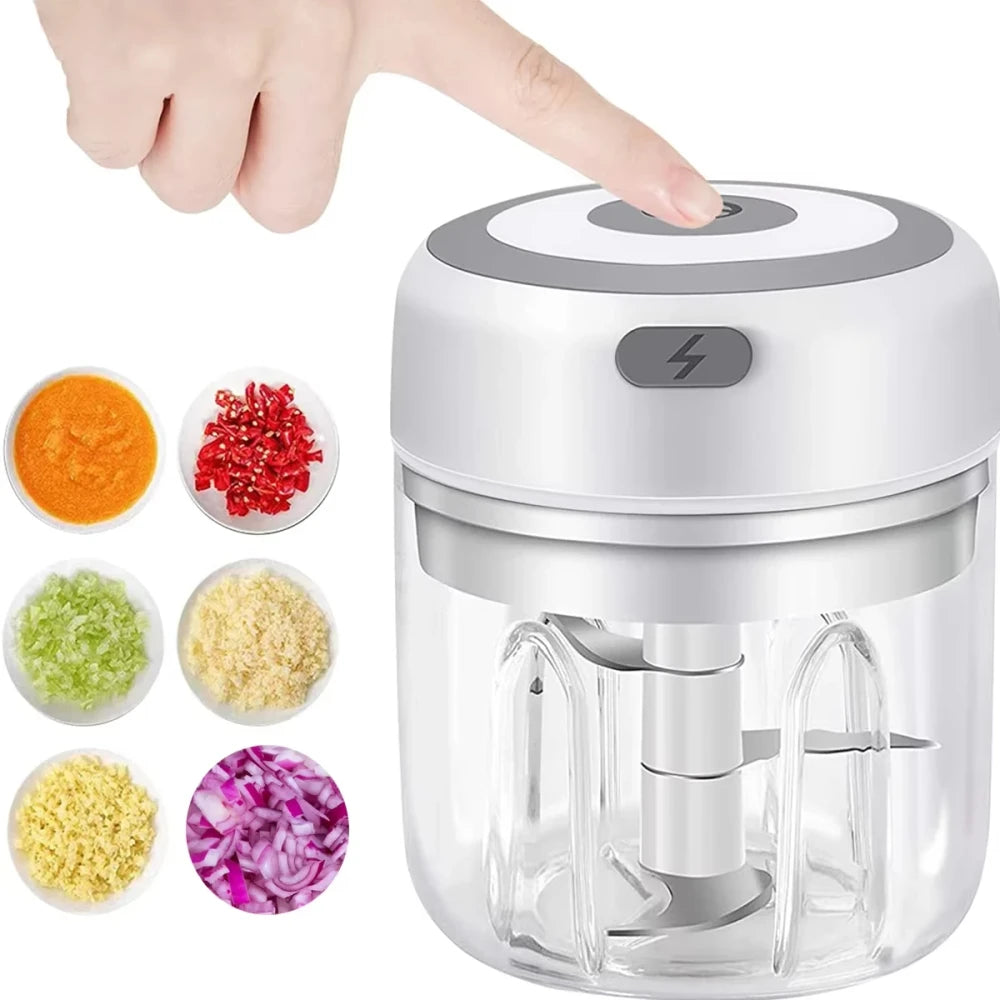 Mini Picador de Alimentos Eléctrico