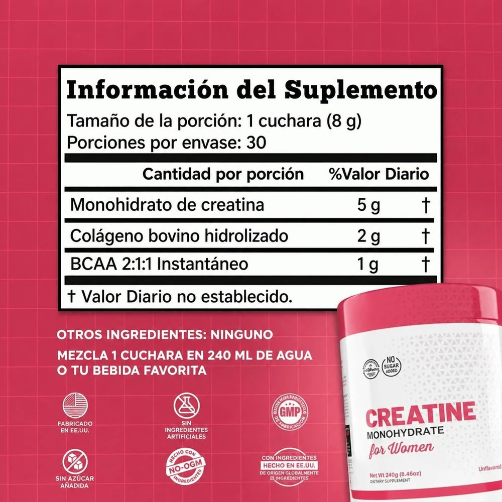 Creatina para Mujeres Monohidratada